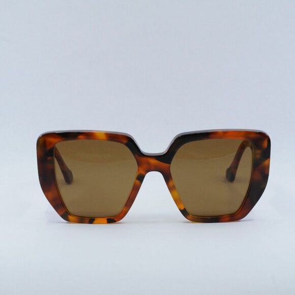Gucci GG0956S 007 Sunglasses Havana Square Frame, Brown Lenses main image 11